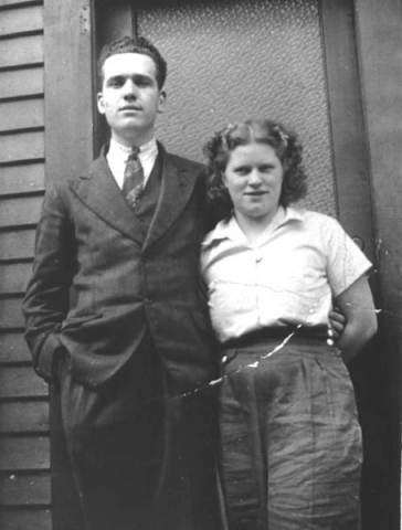 107: Leo O'Hare with his wife Bess Norman. (circa 1947) [courtesy of Della (Norman) O'Leary]  - Bess daughter of Garrett Norman &amp;amp; Bride Whelan